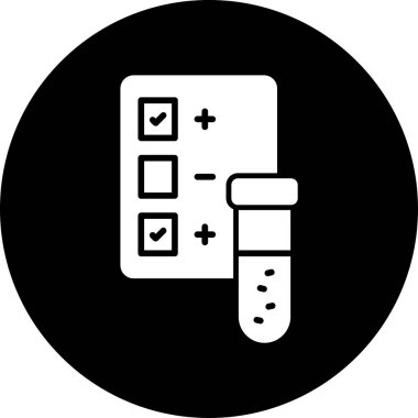 Bir test simgesinin vektör illüstrasyonu