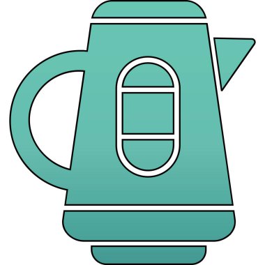 Kettle simgesi, vektör illüstrasyonu