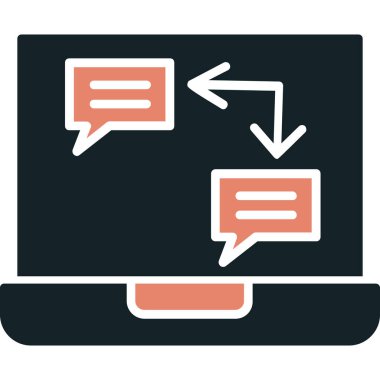 Konuş. Web simgesi basit illüstrasyon