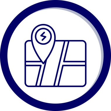 harita simgesinin vektör illüstrasyonu