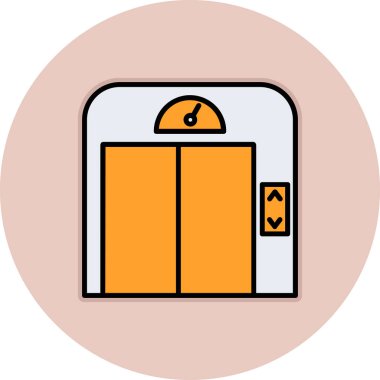 Kapı. Web simgesi basit illüstrasyon