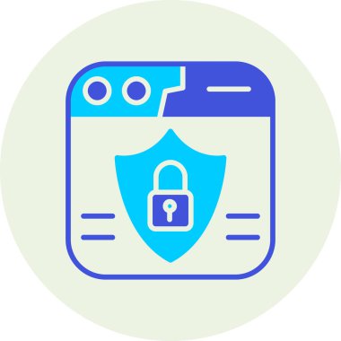 Güvenlik. Web simgesi basit illüstrasyon