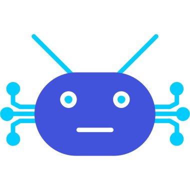 robot. Web simgesi basit illüstrasyon