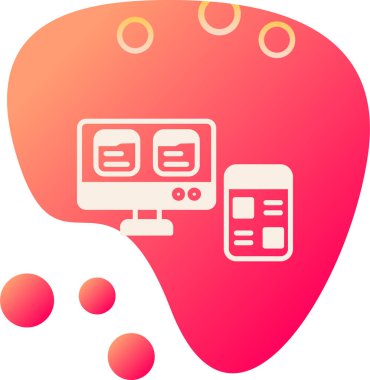 Sohbet simgesi, vektör çizimi