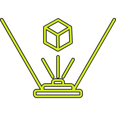 İnşaat vinç simgesi. Taslak inşaat vinç vektör simgesi rengi düz izole