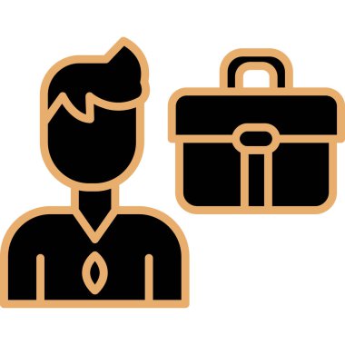 Evrak çantası vektör tasarımlı Avatar işadamı