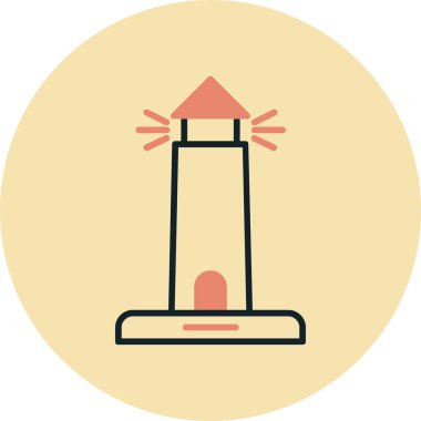 Bir fener simgesinin vektör illüstrasyonu