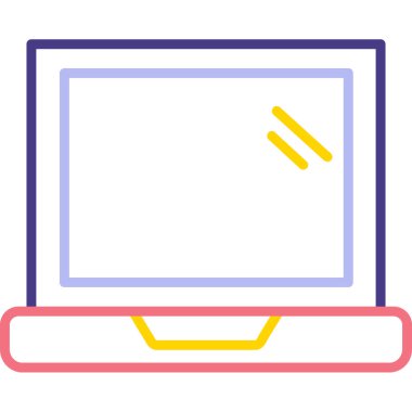 ekran vektör illüstrasyonlu dizüstü bilgisayar