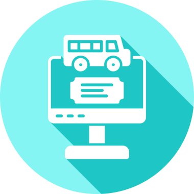 Otobüs. Web simgesi basit illüstrasyon