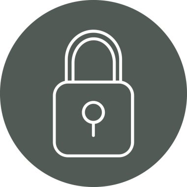 Kilit simgesinin vektör illüstrasyonu