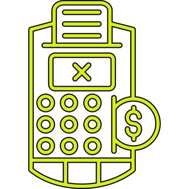 Ödeme terminal simgesi, basit tarzı