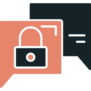 Güvenli asma kilit düz vektör simgesi