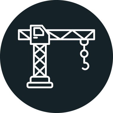 İnşaat vinci. Basit resimleme