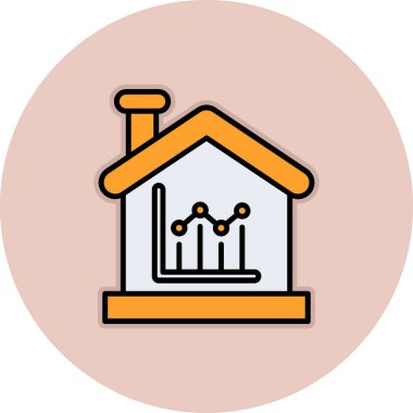 Modern yapı simgesinin vektör illüstrasyonu