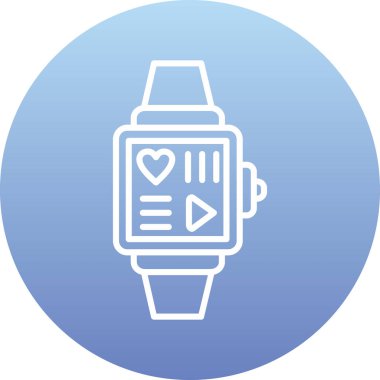 smartwatch simge vektör çizimi