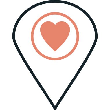 Vektör simge renkli konumu PIN