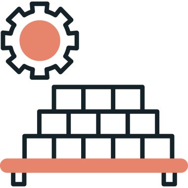 Fabrika. Web simgesi basit illüstrasyon