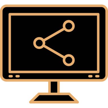 şebeke. Web simgesi basit illüstrasyon