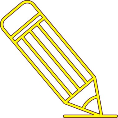 Sarı ve mavi renk simgesinin vektör illüstrasyonu