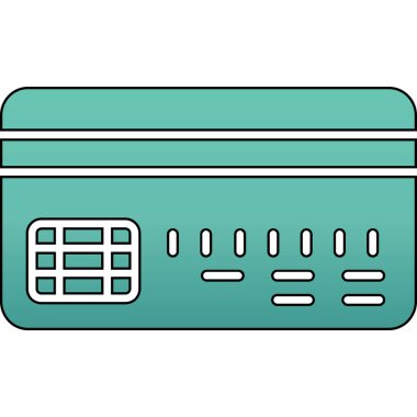 Kredi kartı ikonu vektör çizimi tasarımı