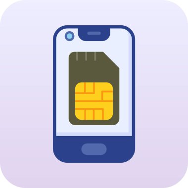 Simülasyon çipi ikon vektörü izometrik illüstrasyonu