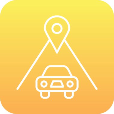 araba simgesi soyut arkaplanda izole edildi