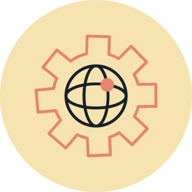 Modern simgenin vektör illüstrasyonu