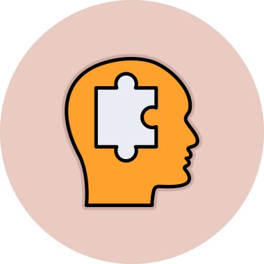 İnsan kafasının vektör illüstrasyonu