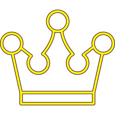Taç ikonu. Web için taç vektör simgelerinin özet çizimi
