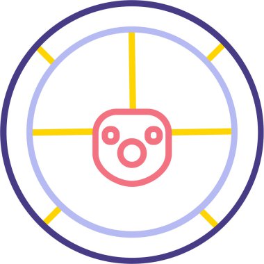 Yayı ve yayı olan bir ayının vektör çizimi