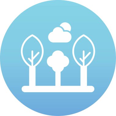 Ağaç simgesinin vektör illüstrasyonu