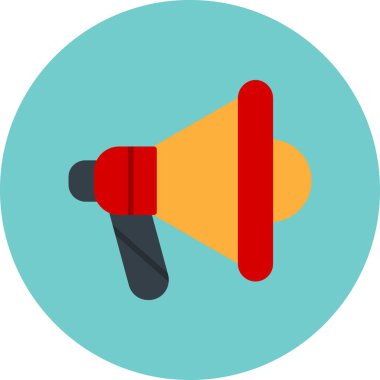 Megafon renkli vektör simgesi