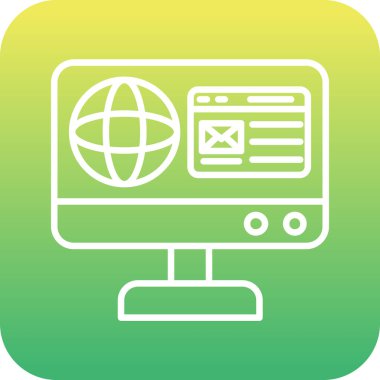 Benzersiz web vektör çizgisi simgesi