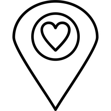 konum haritası konum simgesi ana hat biçiminde