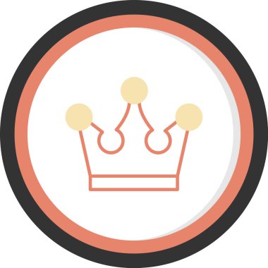 Tepesinde taç olan bir tacın vektör çizimi