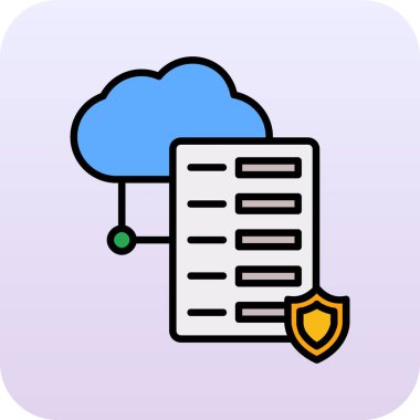 bulut hesaplama simgesi, vektör illüstrasyonu