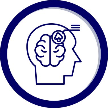 İnsan beyin simgesinin vektör illüstrasyonu