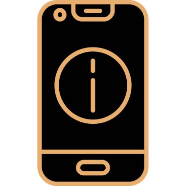 Cep telefonu simgesi, vektör illüstrasyonu