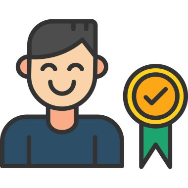 ödül rozeti vektör illüstrasyon simgesi.