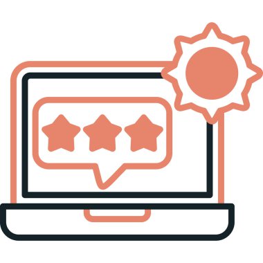 Düz simge vektör illüstrasyonunu gözden geçir