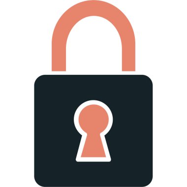 düz vektör simgesini kilitle