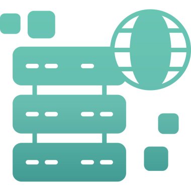 veritabanı simgesi, vektör çizimi, beyaz arkaplanda