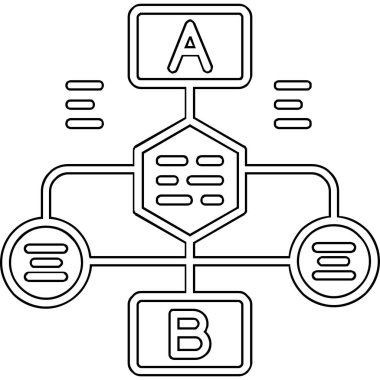 veritabanı simgesi. Web için veritabanı vektör simgesinin özet çizimi