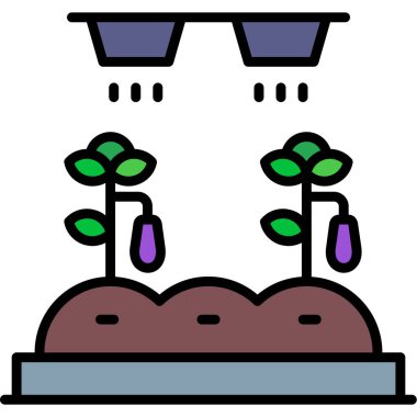 Bitki. Web simgesi basit illüstrasyon