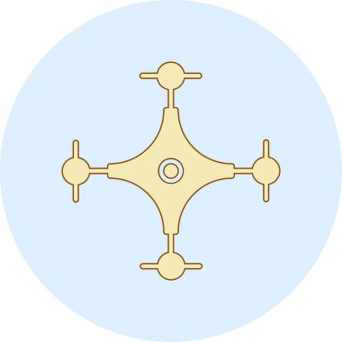 Modern b 'nin vektör illüstrasyonu insansız hava aracının ikonundan yoksun