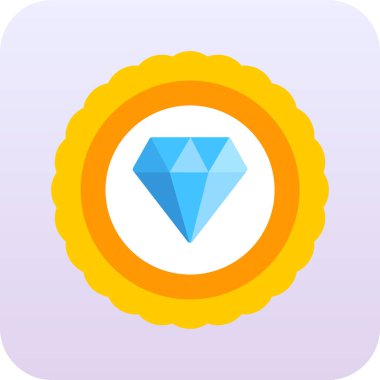 Elmas simgesi, vektör illüstrasyonu