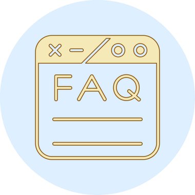 faq simge tasarım vektörü
