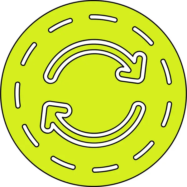 Bir topun çizgi film simgesinin vektör çizimi