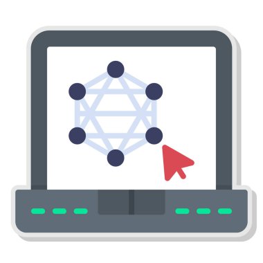 şebeke. Web simgesi basit illüstrasyon