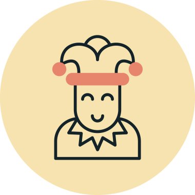 Şef. Web simgesi basit illüstrasyon